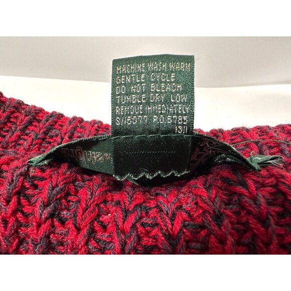 Vintage Knights Of Round Table Acrylic‎ Striped Sweater Bulky Knit Weave Large L - Picture 10 of 16